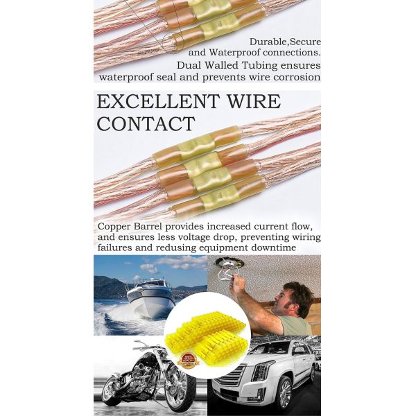 Green Wire Butt Connectors AWG 12 - 10 HDPE Electrical Wire Crimp Insulated