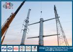 110KV Polygonal Pole , Galvanized Steel Pole For Electrical Power Distribution