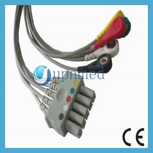 Drager Siemens 5 lead  ECG cabe with leadwires ,Euro-Style leads,Grabber/snap,TPU Cables,IEC,CE Mark