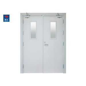 Double Interior Escape Exit Iron Fireproof Steel Doors
