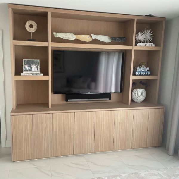 Modern Living Room Melamine TV Cabinet Furniture Modular Wooden TV Cabinet