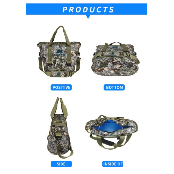TPU Waterproof Camo Insulated Cooler Bag , Portable Soft Cooler For Picnic