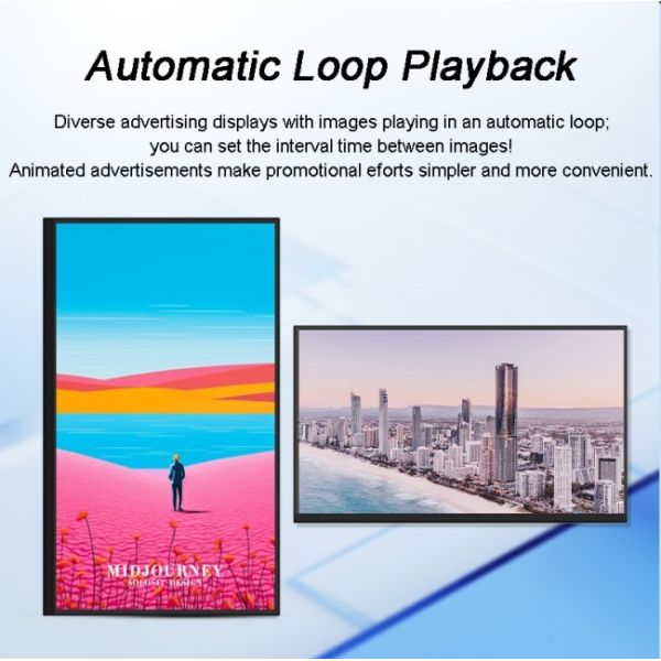 55 Inch Indoor Wall Mounted Window Video Advertising Marketing Signage