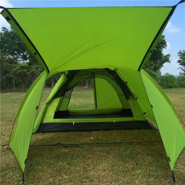 Hot Selling Double Layers 4-5 Person Waterproof Outdoor Camping Tent Family Camping Tent Party Tent(HT6028)
