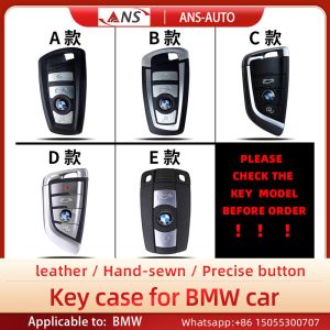 Cheap Shock Resistant BMW Leather Car Key Case With Embossed Logo wholesale