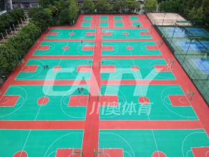 Cheap Synthetic Yuzz Semi Prefabricated Court PU Flooring For Badminton/Basketball wholesale