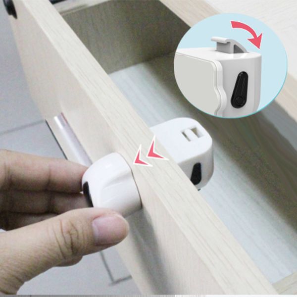 Manufacturer Practical Sturdy Magnetic Safety Lock For Drawers ABS Material