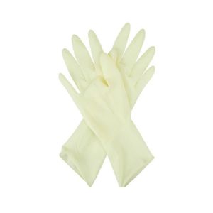 Sanitary Disposable Hand Gloves , Sterile Hand Gloves Nature Latex Anti