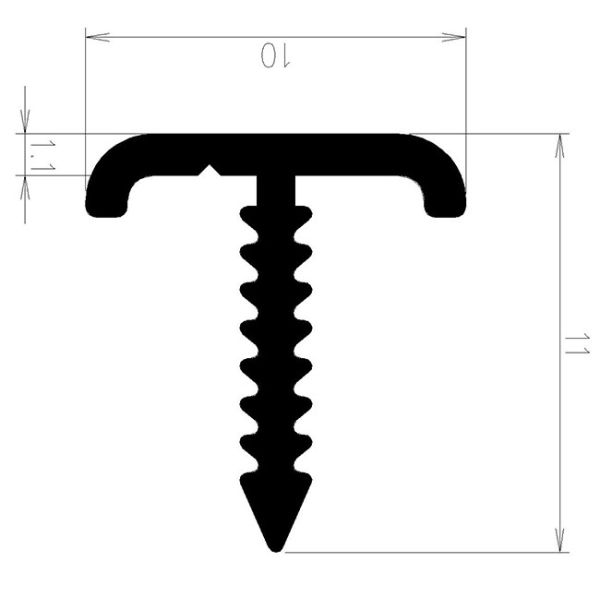 Aluminum 6063 T Shaped Transition Strip , Floor Divider Strip 10mm Width