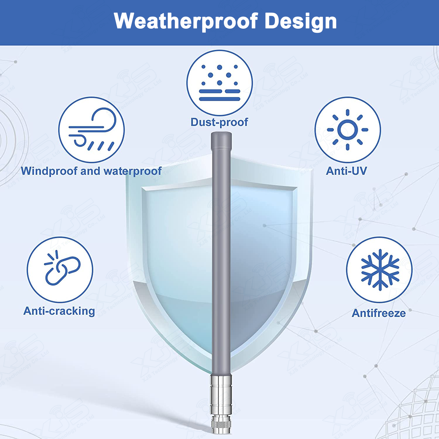 2.4GHz 15 DBi Omnidirectional Antenna Linear Polarization Omni Fiberglass Antenna
