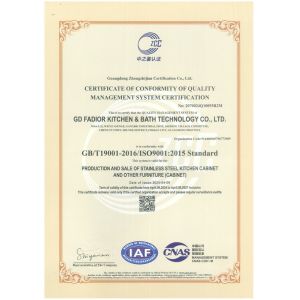 GD FADIOR KITCHEN & BATH TECHNOLOGY CO., LTD Certifications