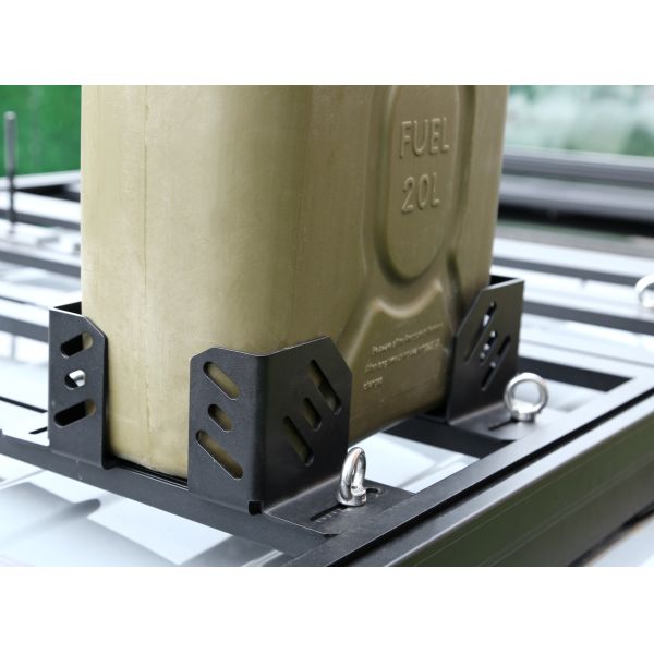 Black 102*100*103mm 4x4 Vehicle Exterior Accessories Metal Parts Drum Holder Oil Drum Bracket