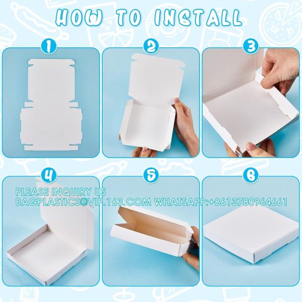 Kraft Corrugated Pizza Boxes BBQ Pattern Printing Cardboard Boxes Takeout Containers Takeaway Shipping Storage Box