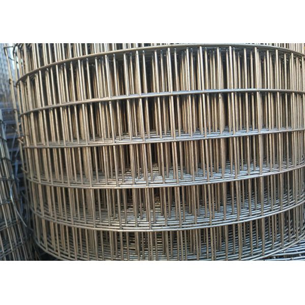 Square Hole Silver 4 Inch Galvanised Weld Mesh Fence Panels