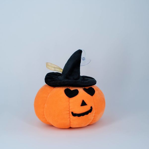 30cm Cute Halloween Soft Pumpkin Plush Toy With Black Hats Festival Decorations