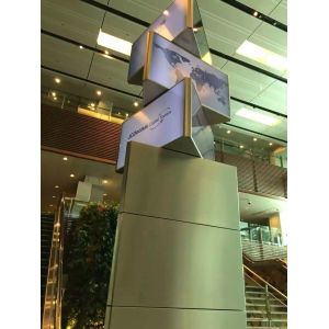 Cheap New design price triangle Rotate advertising led display wholesale