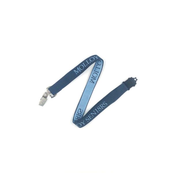 Two Tone Jacquard Badge Neck Strap , Eco - Friendly Custom Neck Lanyard
