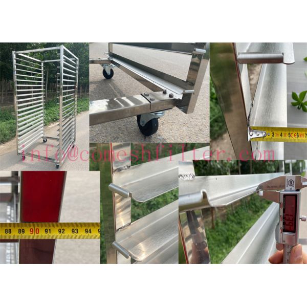 Customized Stainless Steel 304 Trolley with Tray for flower drying