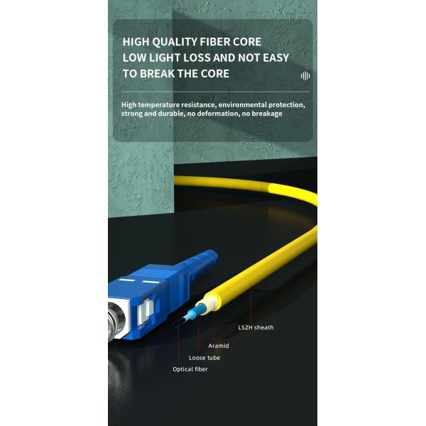 Wavelength 850nm/1310nm/1550nm Low Loss Fiber Optic Pigtail 1Core 2mm HXCOWO SC UPC/APC