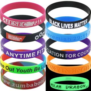 Durable Printed Silicone Wristbands With Heat Transfer Printing