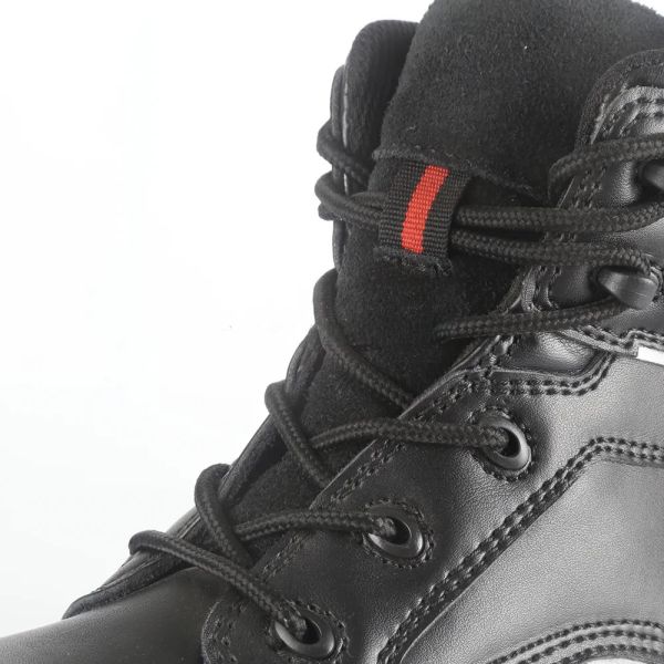 Black Half Knee Boots Slip Resistant Steel Toe Mining Boots Customized