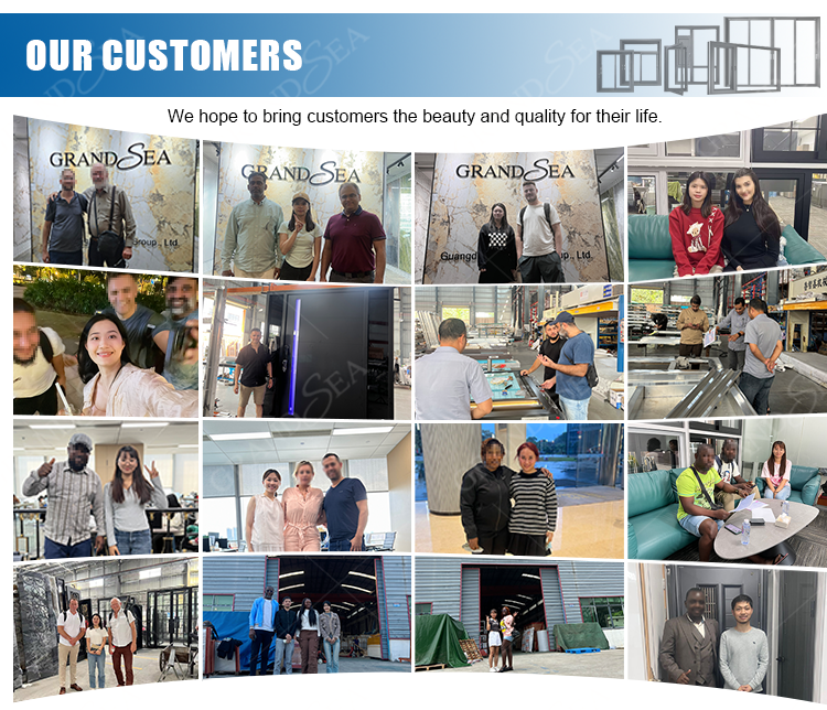 USA American Modern Design Storefront Front Glaze White Swing Entry Commercial Kfc Chicken Aluminium Door