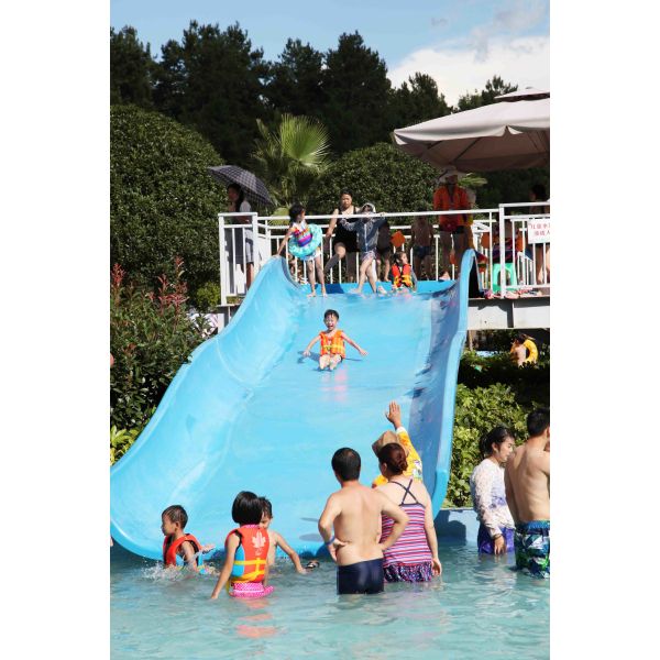 Customized 3 Riders Kids' Water Slides Aqua Park Equipment , Pink / Orange / Blue