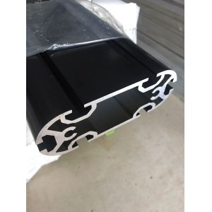 Custom Made Extruded Aluminum Profiles , Electroplate Black Long Aluminum