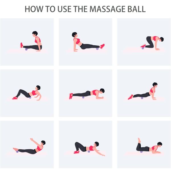 Yoga Peanut Lacrosse Massage Ball Fascia Release Double Lacrosse Massage Ball