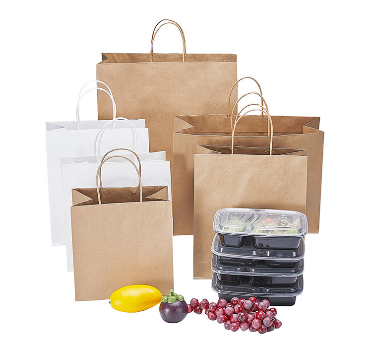 Eco Friendly 110gsm 16x6x12'' Recycled Kraft Bags