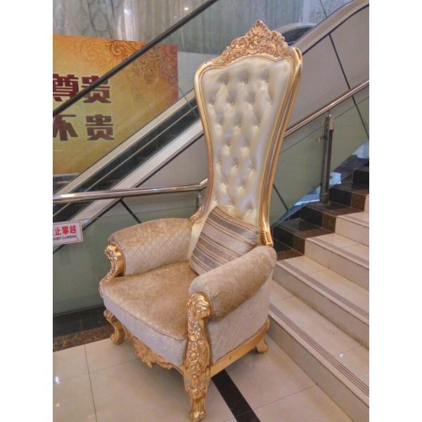 Xinyu ISO14001 Antique Hotel Furniture Luxury King Gold Throne Chairs