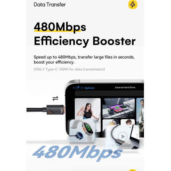 ESSAGER ES-X66 2 in 1 Cable USB C to Type C Lighting Data Charging Cable