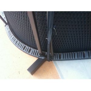 Modern Swimming Pool Waterproof Rattan Sun Lounger With Cushion