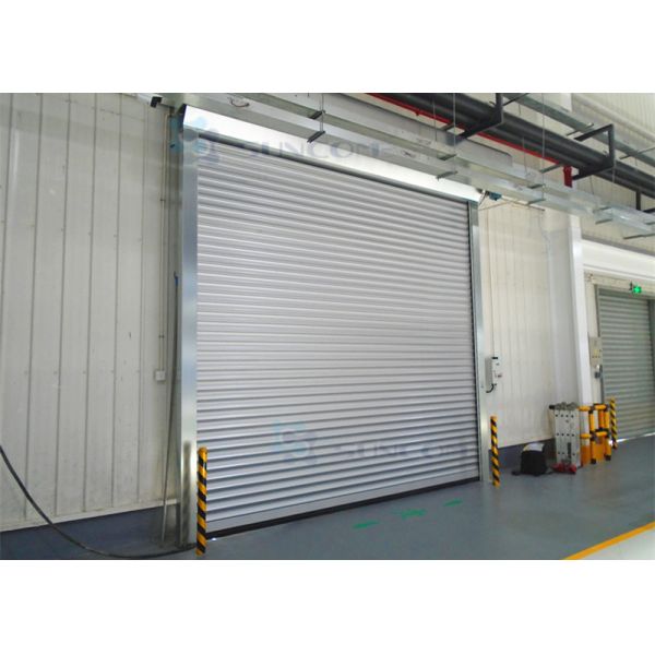 Exterior Interior Insulated Roll up Industrial Security Doors Grey White Panel