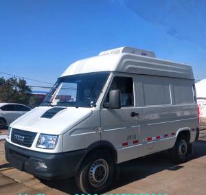 China Diesel Small Refrigerated Van Manual Mobile Freezer Truck Mini Bus on sale