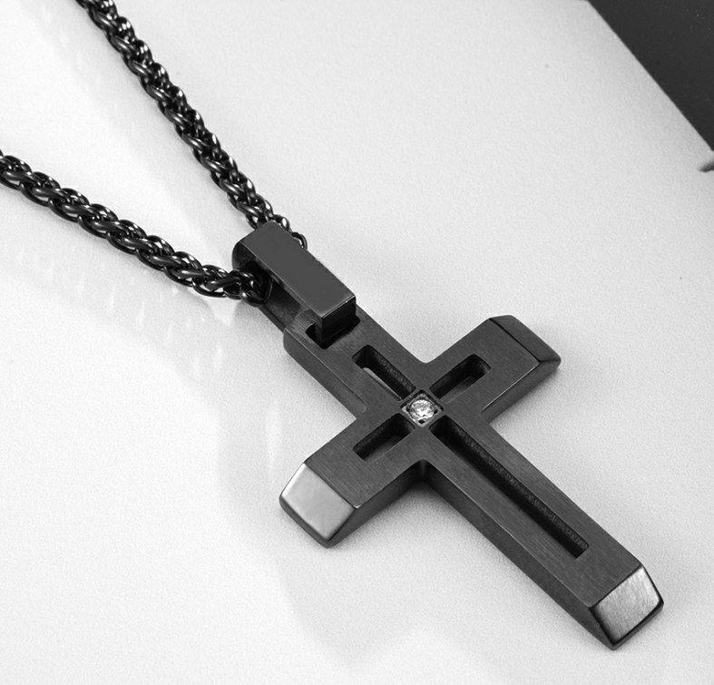 Hot selling custom men pendant necklace cross pendant stainless steel