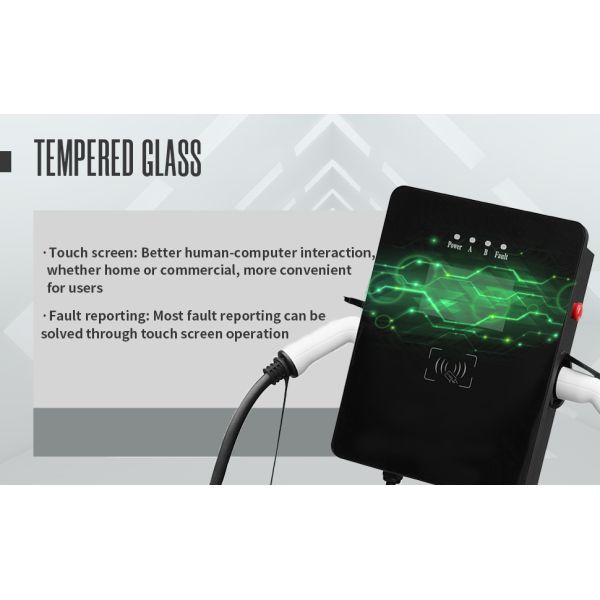 CE EV Fast Wall mounted AC Charging Station 22kw*2 Type 2