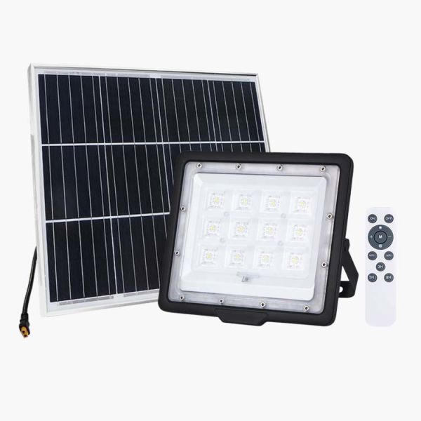 Black SMD2835 Solar Outdoor Flood Lights Super Bright 100W 17000lm
