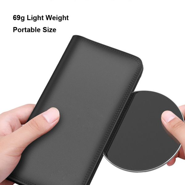 15 Watt Portable Qi Wireless Charger Pad Aluminum Alloy Acrylic Plate