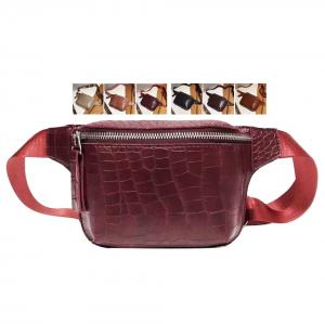 Cheap Classical Crocodile Parrent Waist Packs Fashion Leather Italian Alligator Sheepskin Bum Bag Women Fashion Waist Bag wholesale