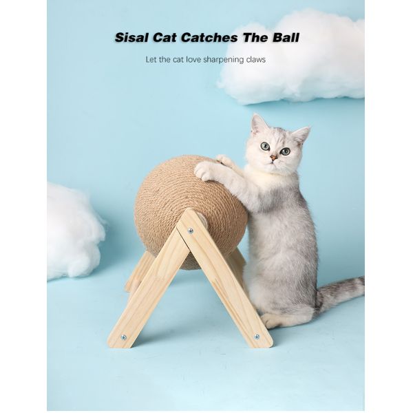 Cat Scratching Ball Toy Suitable Training Sisal Rope Board Crushing Foot Stocked Pet