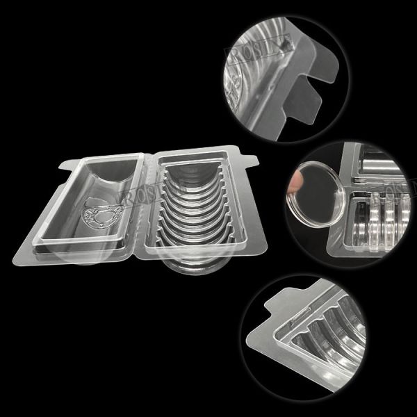 Customized Disposable Plastic PET PVC 8 10 Compartment Round Transparent Blister Clamshell Packaging For Coin