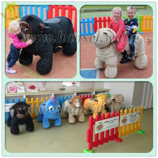 Hansel CE certificated plush electric animal rides for shopping center