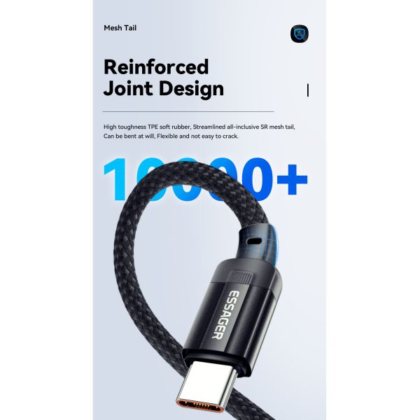 ES-X55 Series Magnetic Absorption Quick Charge Cable USB C To Type C Cable 100W 240W 1m