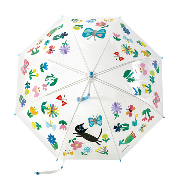Funny Mini Clear Compact Umbrella / Straight Kid Little Girl Clear Collapsible Umbrella