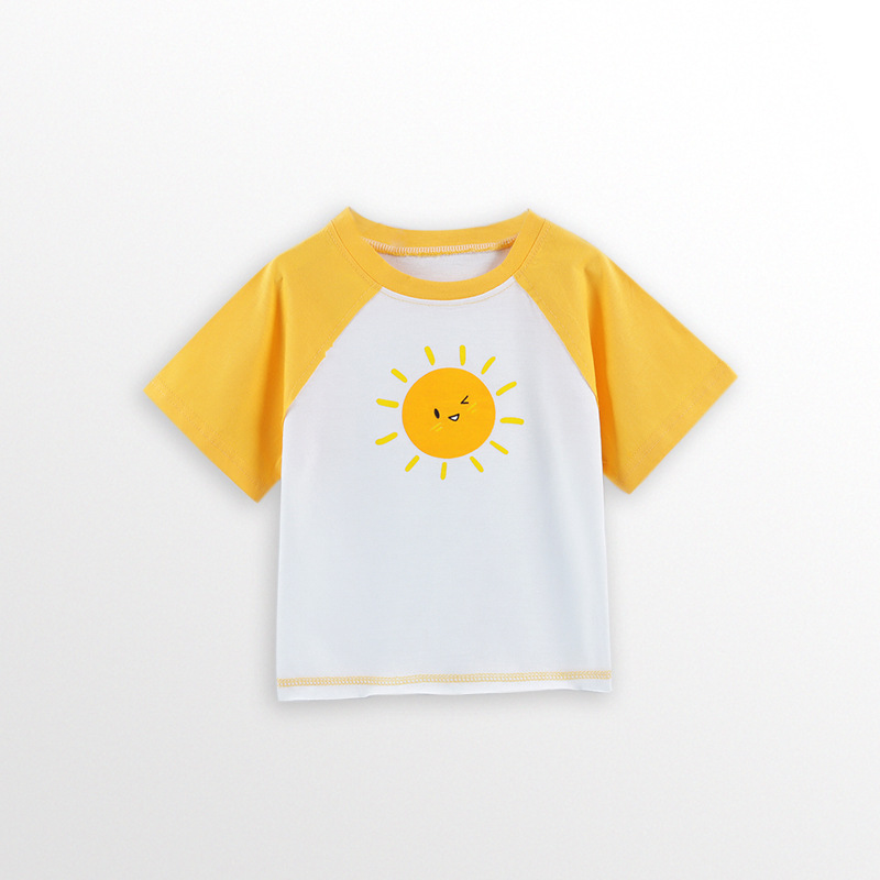 1.4m 28kg Polyester Children'S Sports Shirts O Neck Collar Round Neck Short Sleeve