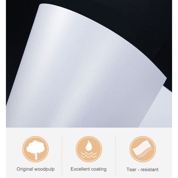 A3 29.7*42cm Glossy Photo Sticker Paper PET Pearly Surface High Definition