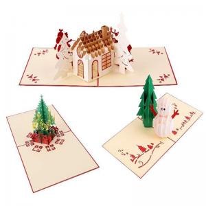 Cheap OEM Promotional 3D Pop Up Greeting Card for Christmas ROHS FCC Certificate wholesale