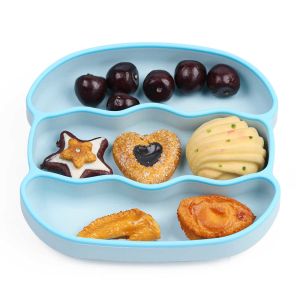 Cheap Silicone Baby Feeding Set 200ml Capacity Silicone Weaning Plate wholesale