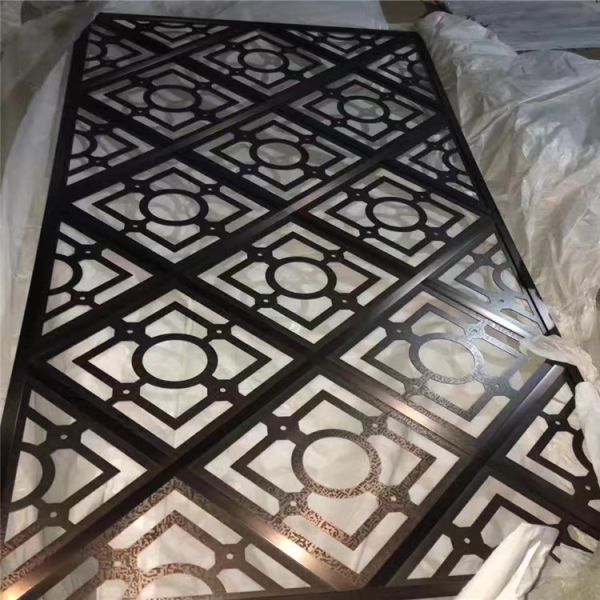 exterior wall partition large metal screen facade panel stainless steel screen